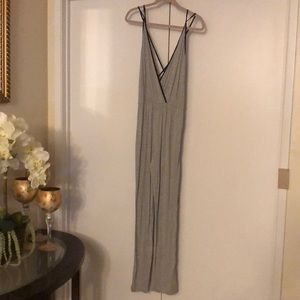 Grey strappy jumpsuit